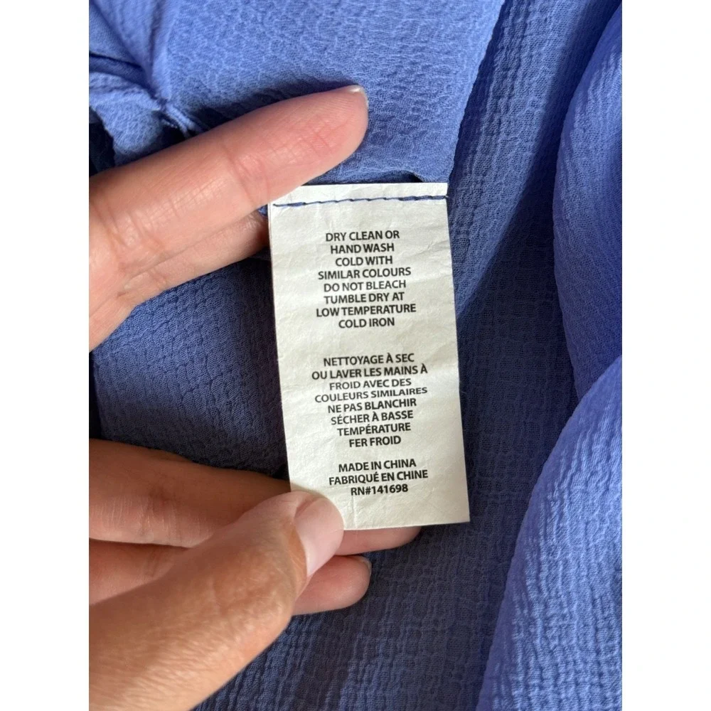 RAMY BROOK Calista Smocked Off The Shoulder Coverup Maxi Dress Slits M NWT - Picture 5 of 5